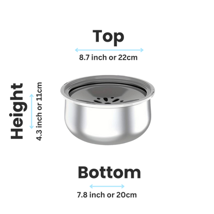 Dimensions of Gallon Zero Splash Anti Splash Dog Bowl with measurements labeled